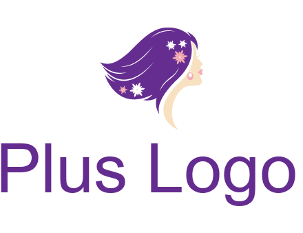 stars ornament on hair woman head fashion logo icon