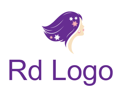 stars ornament on hair woman head fashion logo icon
