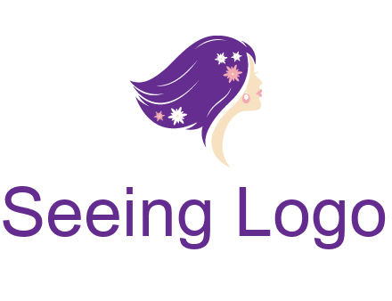stars ornament on hair woman head fashion logo icon