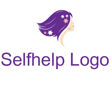 stars ornament on hair woman head fashion logo icon
