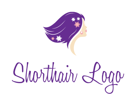 stars ornament on hair woman head fashion logo icon