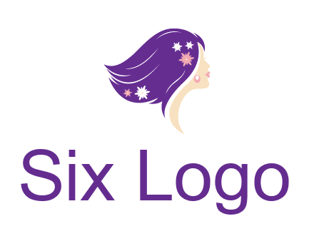 stars ornament on hair woman head fashion logo icon