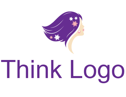 stars ornament on hair woman head fashion logo icon