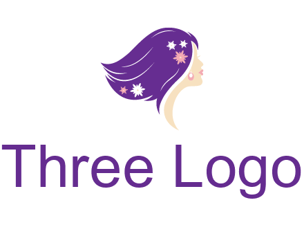 stars ornament on hair woman head fashion logo icon
