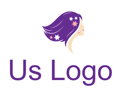 stars ornament on hair woman head fashion logo icon