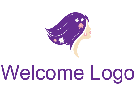 stars ornament on hair woman head fashion logo icon