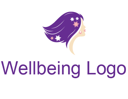 stars ornament on hair woman head fashion logo icon