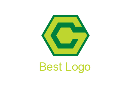 Letter c in hexagon