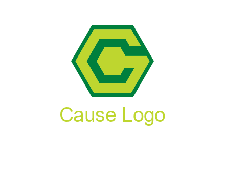 Letter c in hexagon