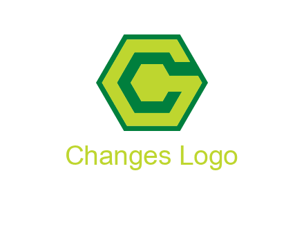 Letter c in hexagon