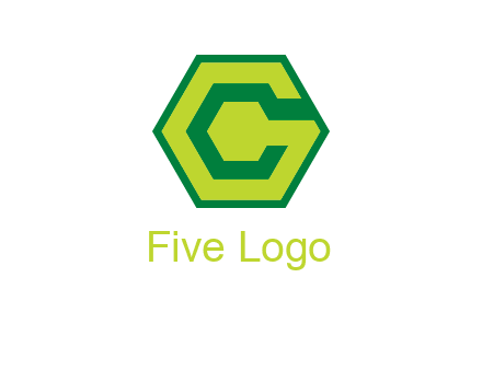Letter c in hexagon