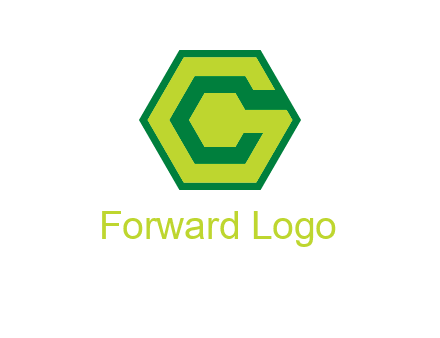 Letter c in hexagon