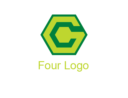 Letter c in hexagon