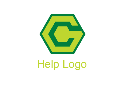 Letter c in hexagon