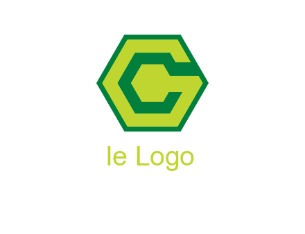 Letter c in hexagon