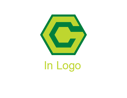 Letter c in hexagon
