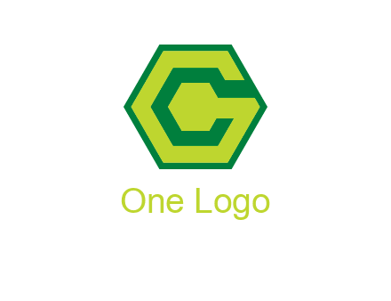 Letter c in hexagon