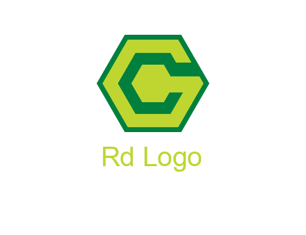 Letter c in hexagon