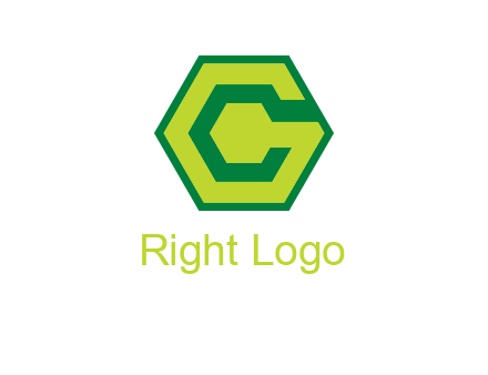 Letter c in hexagon