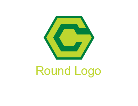 Letter c in hexagon