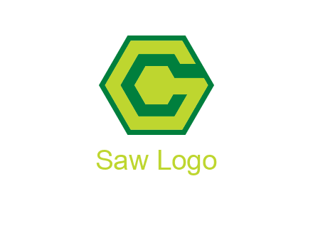 Letter c in hexagon