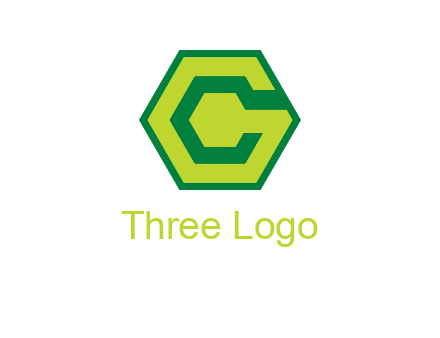 Letter c in hexagon