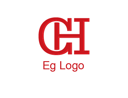 letter H in letter C