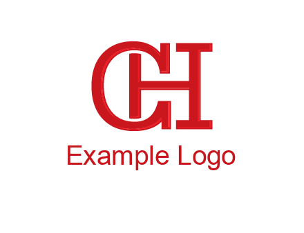 letter H in letter C
