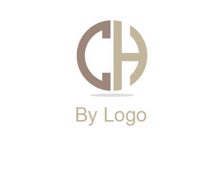 letter CH forming circle