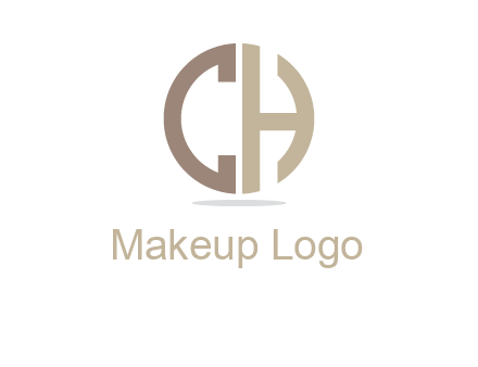 letter CH forming circle