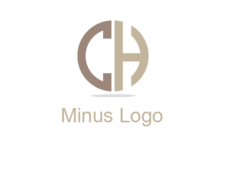 letter CH forming circle