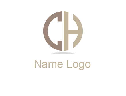 letter CH forming circle