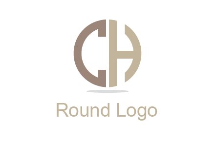 letter CH forming circle