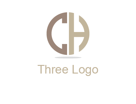 letter CH forming circle