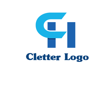letter H behind letter C