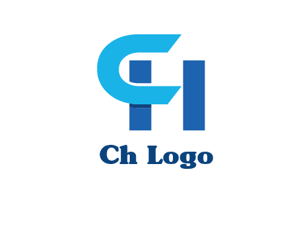 letter H behind letter C