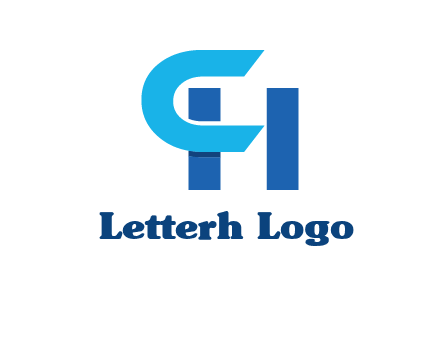 letter H behind letter C