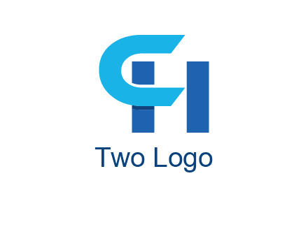 letter H behind letter C
