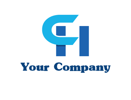 letter H behind letter C