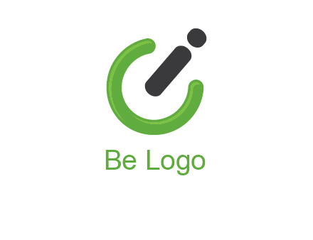 power button made of letter c and i logo