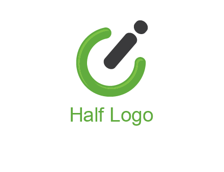 power button made of letter c and i logo