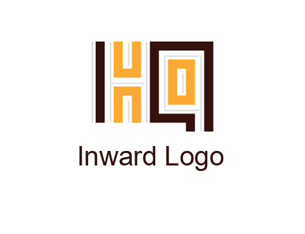 abstract blocky pattern letter HQ