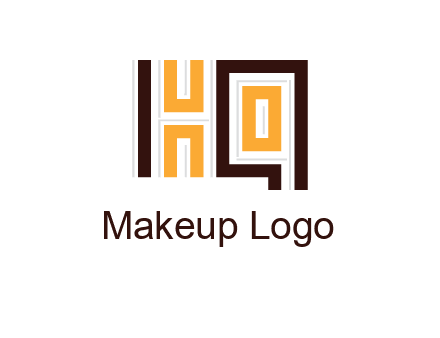 abstract blocky pattern letter HQ