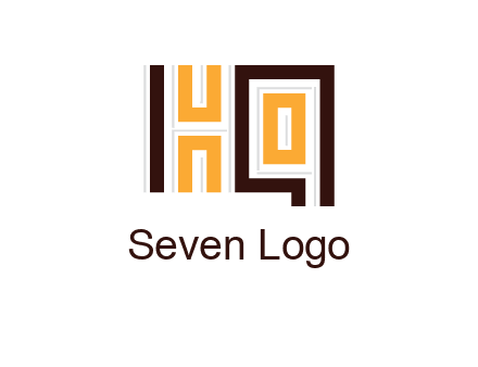 abstract blocky pattern letter HQ