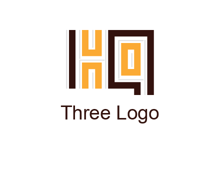 abstract blocky pattern letter HQ