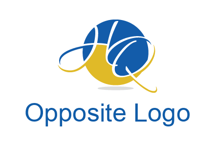 letter h and q combined with circle logo