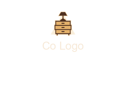 lamp on drawer cabinet