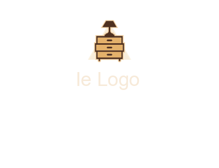 lamp on drawer cabinet