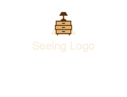 lamp on drawer cabinet