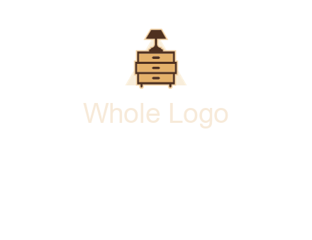 lamp on drawer cabinet
